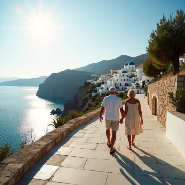 Flux_Dev_A_peaceful_sunlit_Greek_island_village_by_the_sea_wit_0